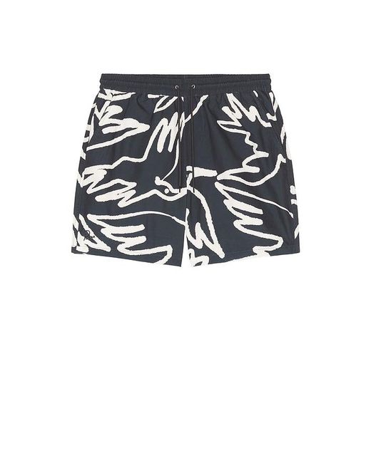 by Parra Black Birds Fly Free Swim Shorts for men