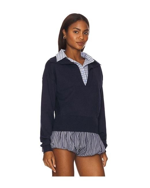 Lioness Blue Racquet Club Knit Polo