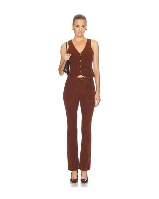 L'Agence Brown Sophie Slim Straight Pant