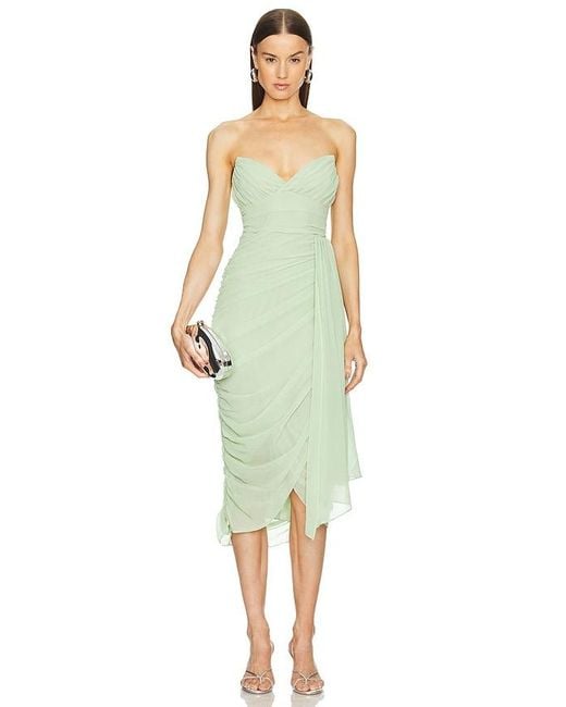 Michael Costello Green X Revolve Rosemary Midi Dress