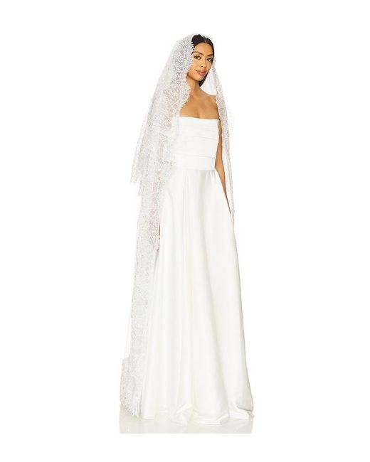 For Love & Lemons White Ava Veil
