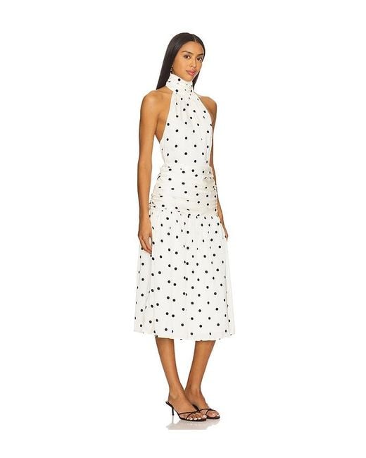 MORE TO COME X Yhasmina Ferrara Carmina Halter Midi Dress White