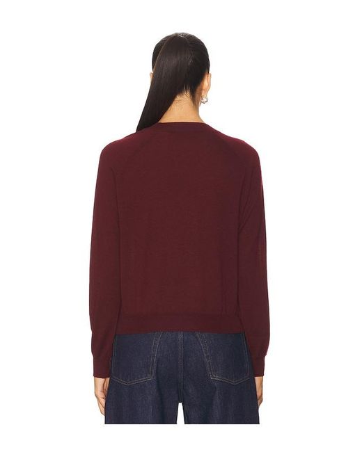 SPRWMN Red Long Sleeve Raglan Sweater