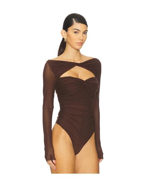 MAJORELLE Black Eleanora Bodysuit