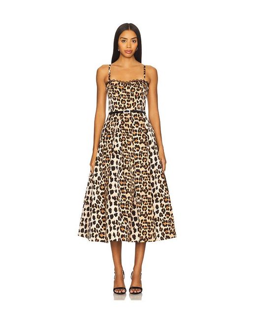 Vestido Midi De Leopardo Inara En Color Marrón Talla (También En M, S, Xl, Xs) Bronx and Banco de color White