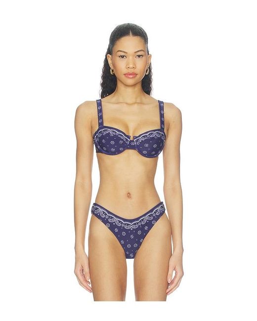 Devon Windsor Blue Lara Bikini Top