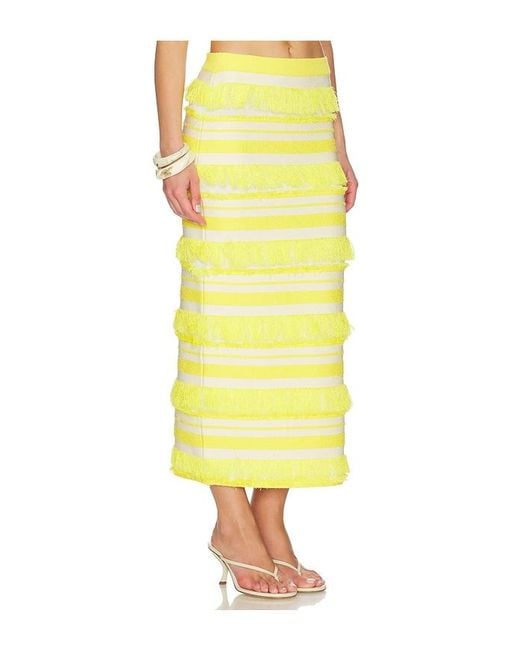 Jonathan Simkhai Yellow Lula Knit Midi Skirt