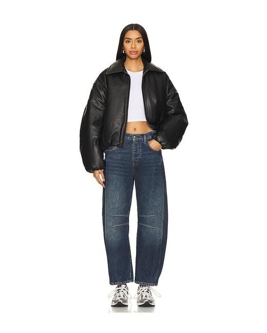 Free People Blue X We The Free Good Luck Mid Rise Barrel Jeans