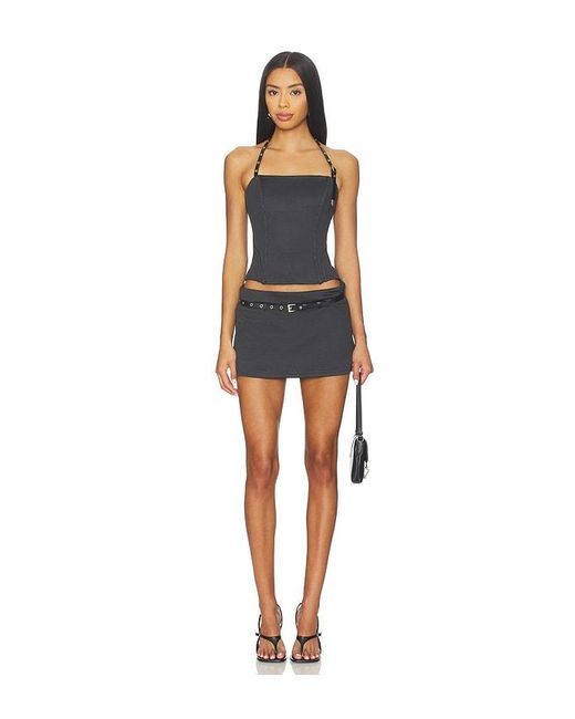 With Jean Blue Iris Skirt
