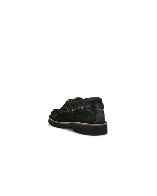AllSaints Black Skiff Boat Shoe for men