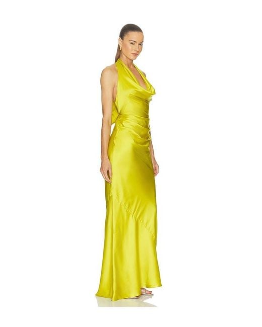 Nookie Yellow Penelope Drape Gown