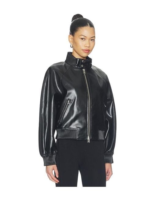 Agolde Black Nova Bomber Jacket
