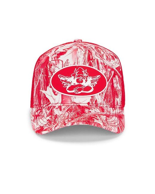 Gorra De Camionero Camo En Color Rojo Talla Boys Lie de color Red