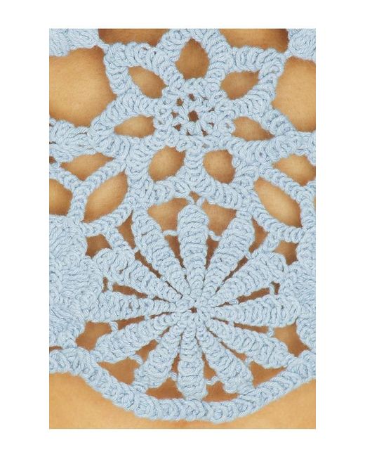 SNDY'S Blue Tala Crochet Top