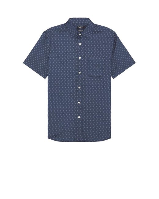 メンズ Faherty Brand Short Sleeve Movement Shirt Blue