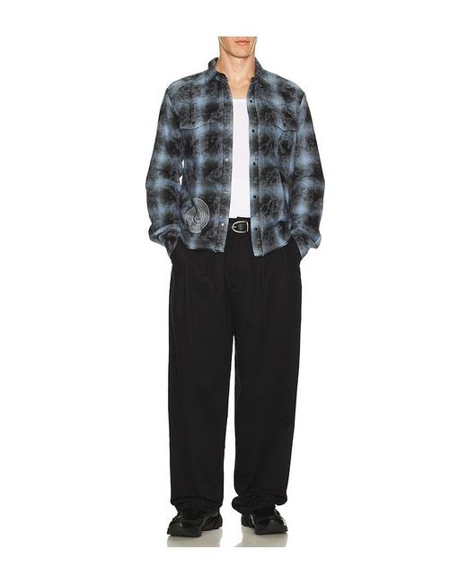 MIDNIGHT RODEO Gray Flannel Shirt for men
