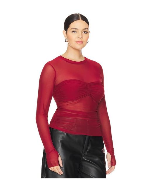 AFRM Red Sandrine Top