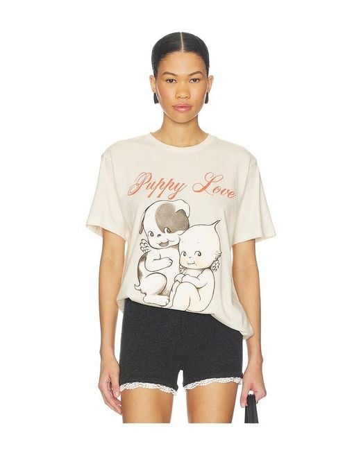 The Forecast Agency White Kewpie Puppy Love Tee for men