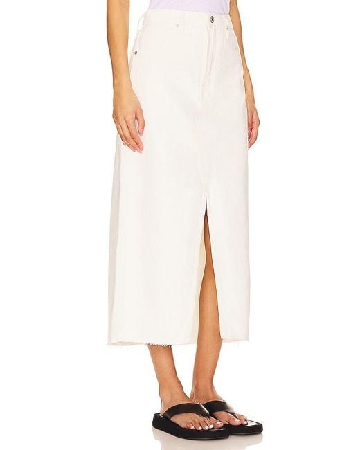 FRAME White The Midaxi Skirt