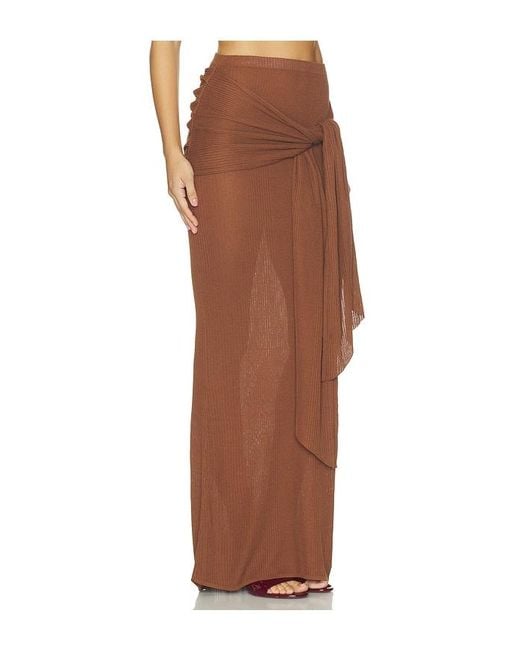 SER.O.YA Brown Santee Skirt