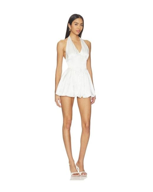 Nana Jacqueline White Lilliana Halter Mini Dress