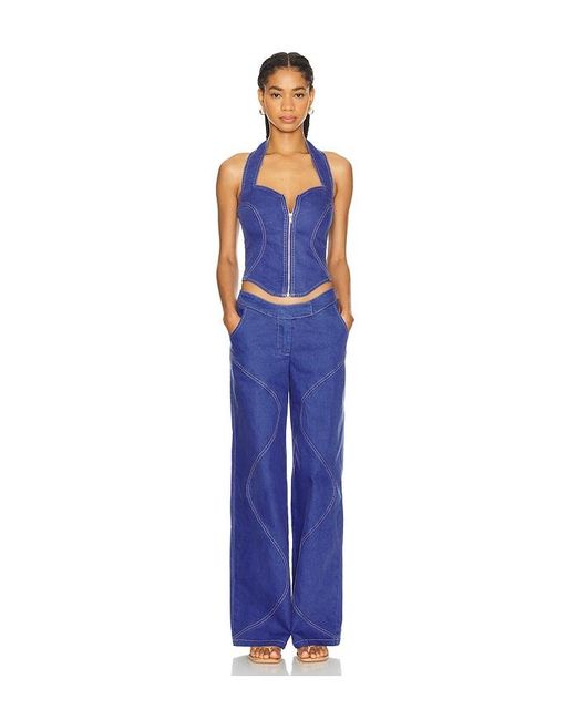 BY.DYLN Blue Ramona Wide Leg Jeans