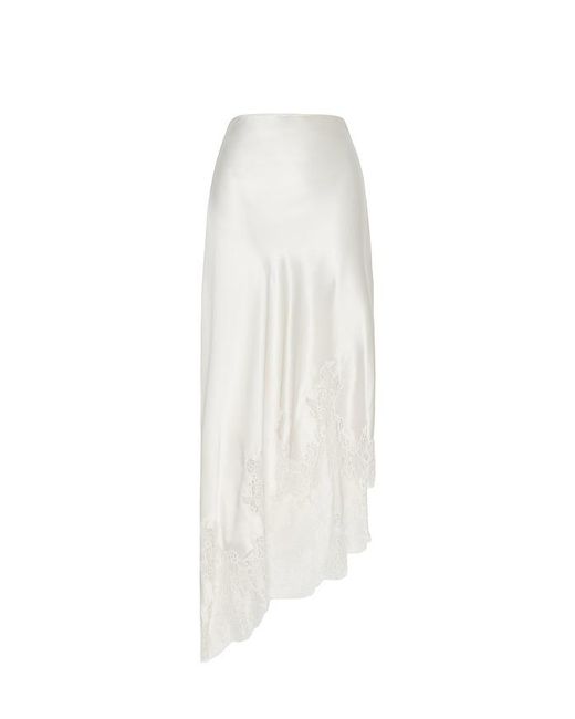 SRG White Romy Silk Skirt