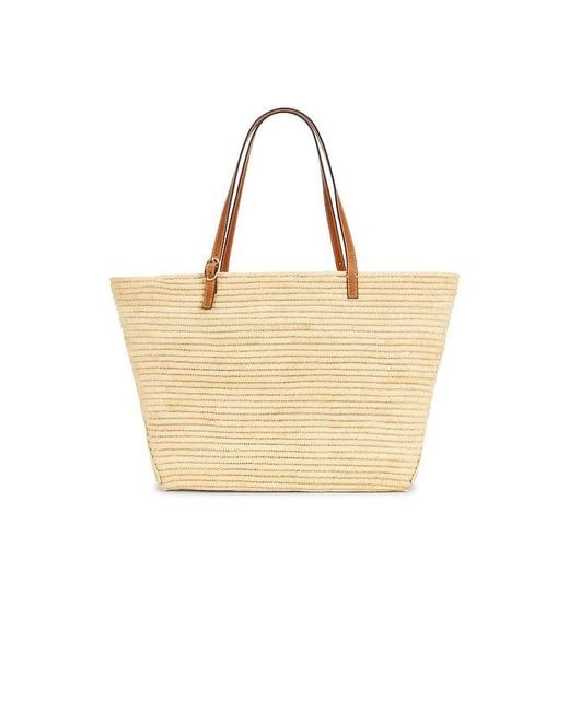 Tory Burch Natural Ella Structured Straw Large Tote