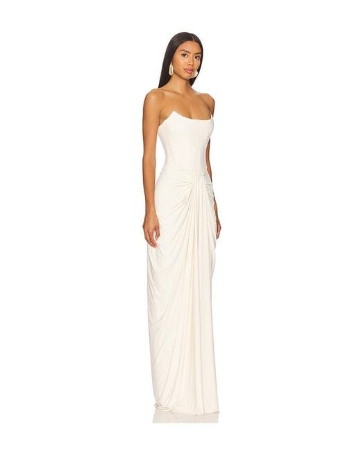 Deme by Gabriella White Pearl Gown