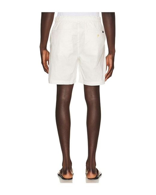 Faherty Brand White Essential Drawstring Short for men