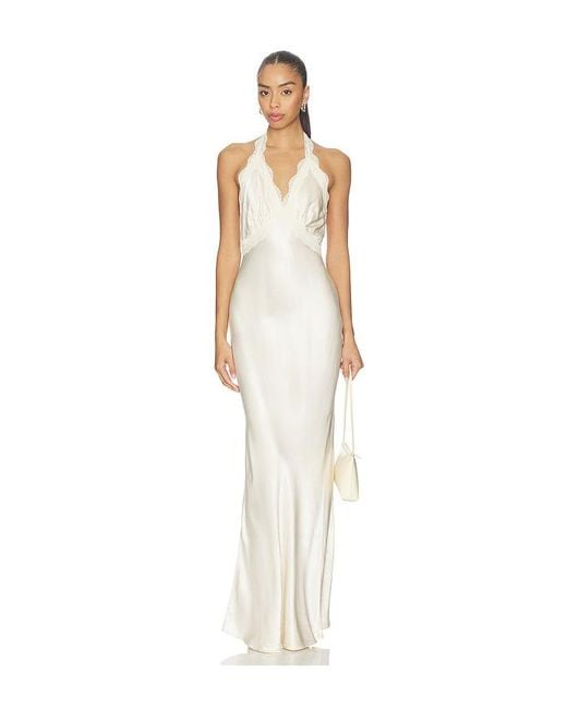 SNDY'S White Tonya Slip Maxi Dress