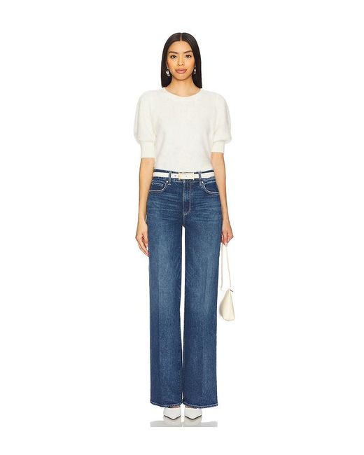 PAIGE Blue Sasha With Seamed Beltloops Jeans