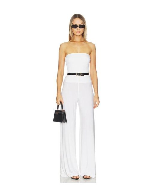 Norma Kamali White X Lifestyle Strapless Top