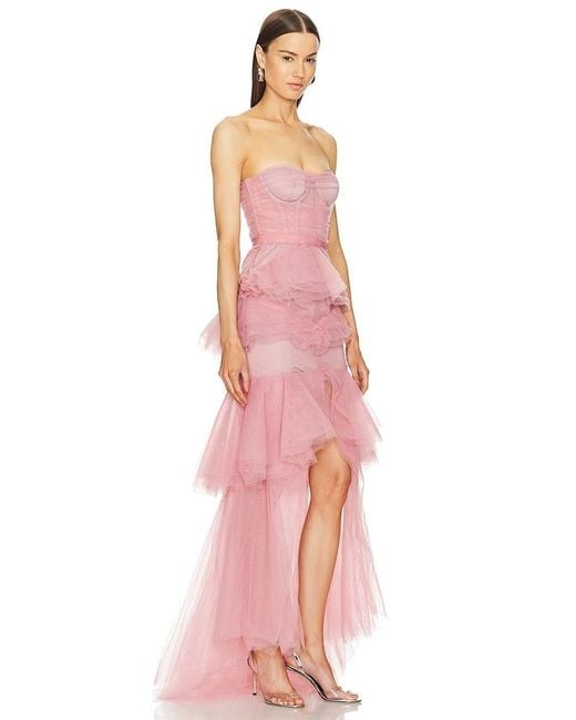 Michael Costello Pink X Revolve Alai Gown