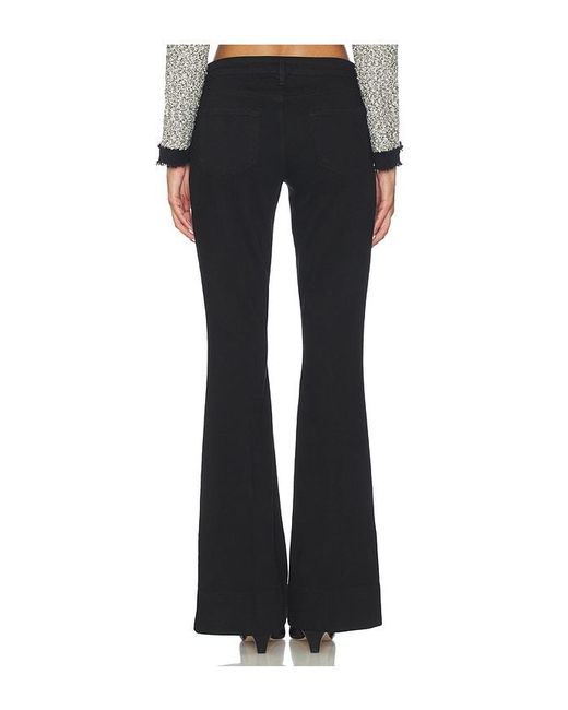 L'Agence Black Lenora Low Rise Seamed Flare