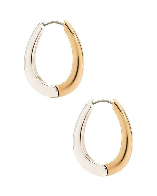 Ettika Metallic Mix Medium Hoop Earrings