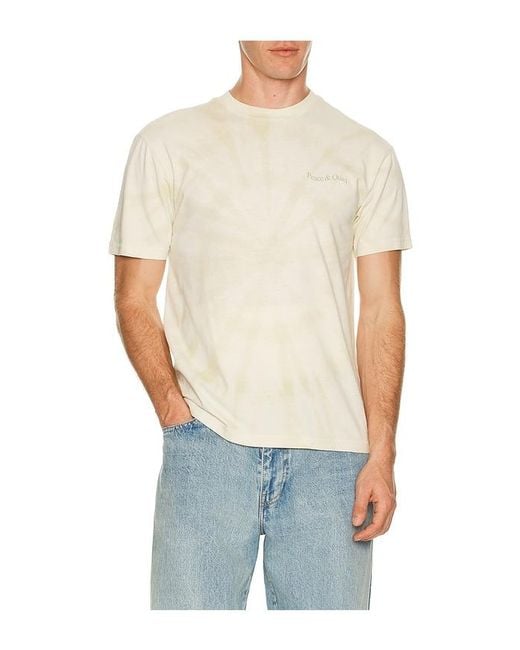Museum of Peace & Quiet Blue Wordmark Tye Dye T-Shirt for men