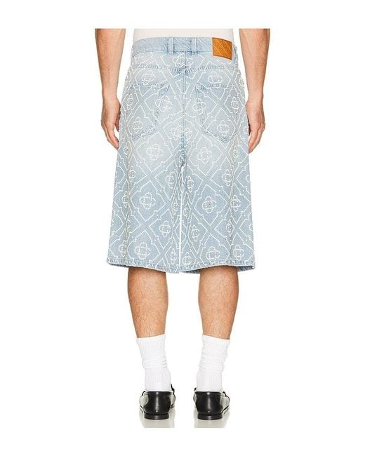 Casablanca Blue Pearl Denim Shorts for men