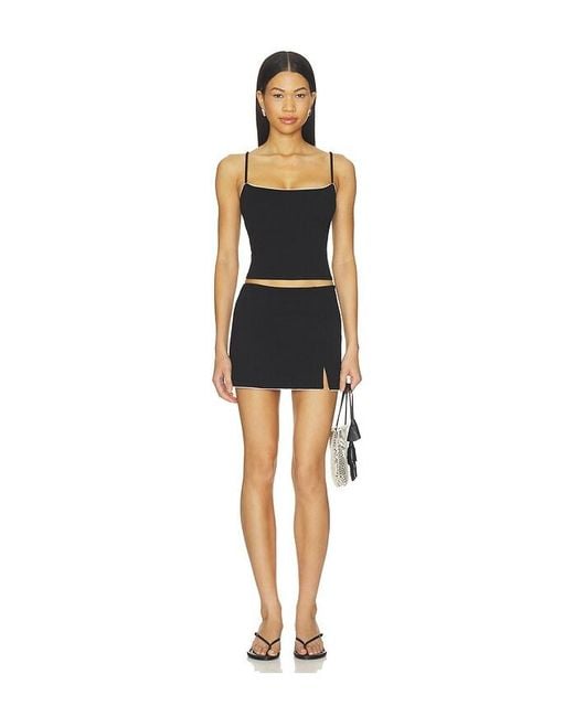 MAJORELLE Black Bonnie Mini Skirt