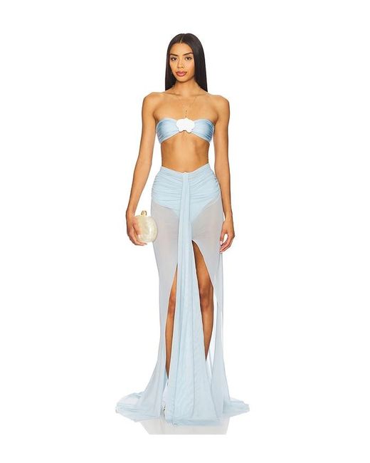 Shani Shemer Blue Isannah Maxi Skirt