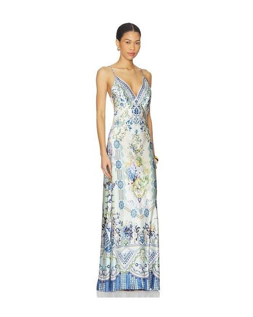 Camilla White Full Length Bias Slip Dress