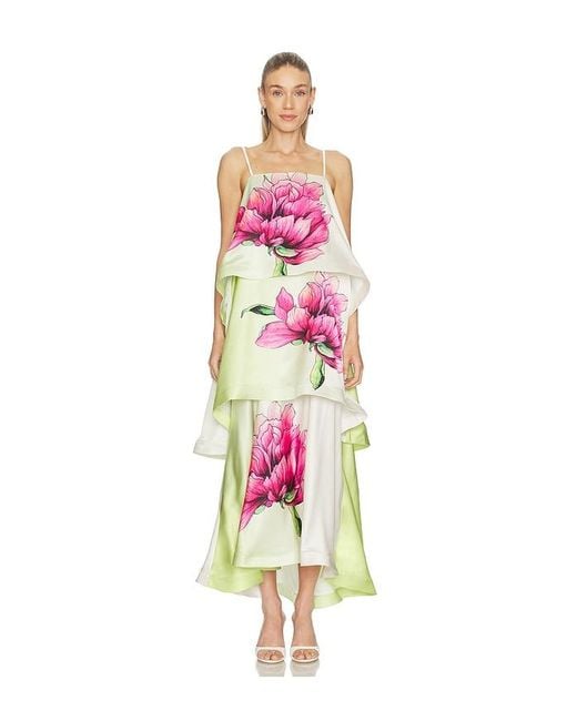 Elliatt White Elisia Tiered Gown
