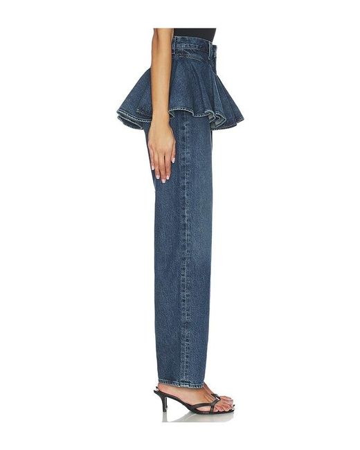 Agolde Blue Peplum Jeans