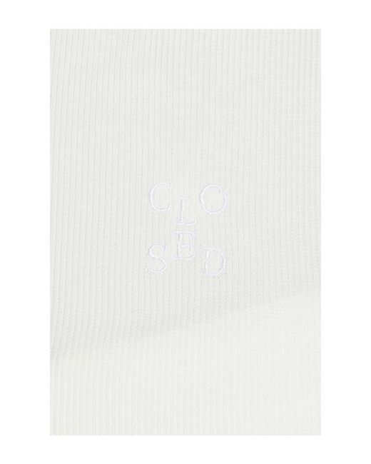 Closed White Cap Sleeve T-Shirt