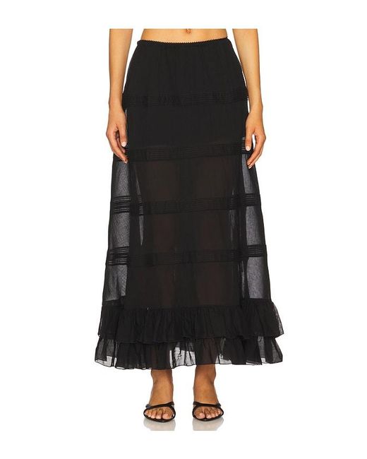 Mirror Palais Black Maxi Skirt