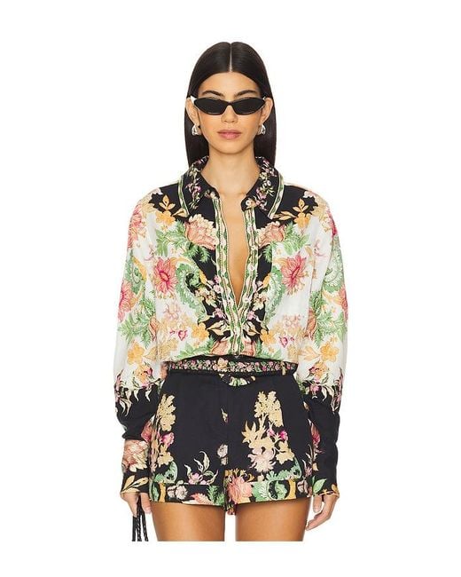 Hemant & Nandita Multicolor Oversized Shirt With Hand Crafted Buttons