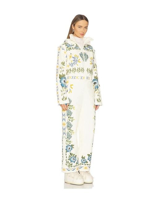 White/space White X Farm Rio One Piece Ski Suit