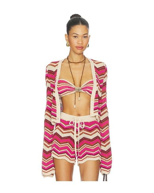 Devon Windsor Red Stella Cardigan