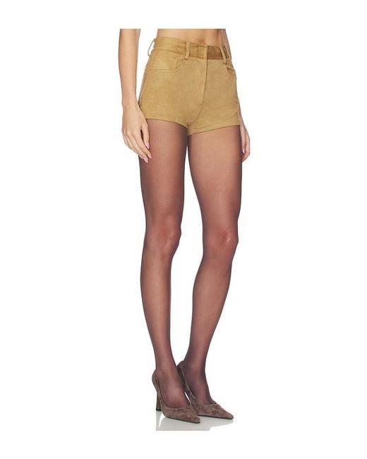 Norma Kamali White High Waist Jean Short