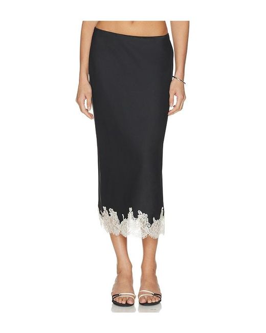 Astr Black Blossom Skirt